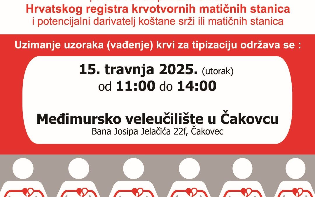 Postani heroj – upiši se u hrvatski registar dobrovoljnih darivatelja krvotvornih matičnih stanica!